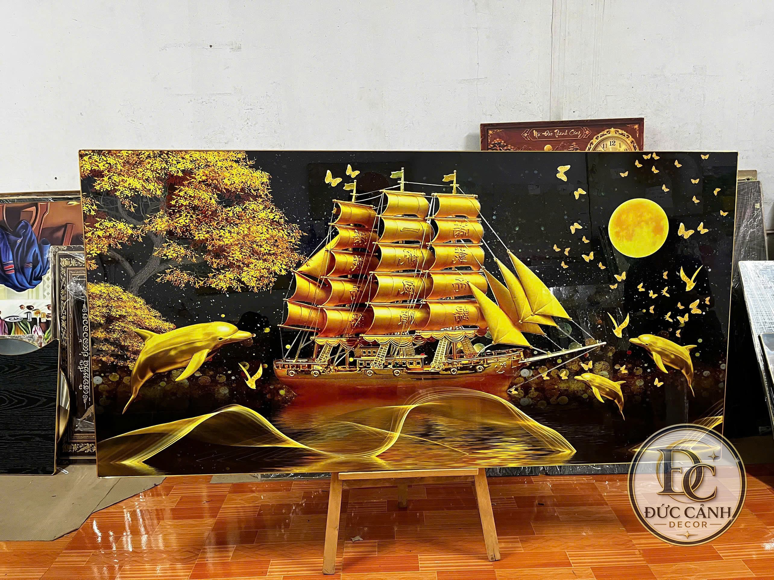 Tranh Thuận Buồm Xuôi Gió Ánh Vàng